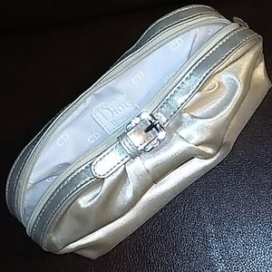 NWOT Dior Satin Cosmetic Pouch Bag
